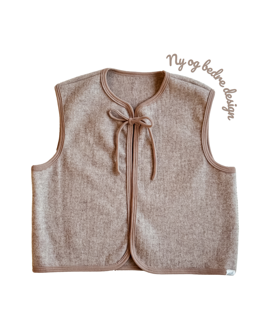 Vest i merinoull - beige - voksen