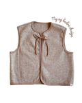 Vest i merinoull - beige - voksen