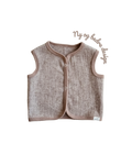 Vest i merinoull - beige