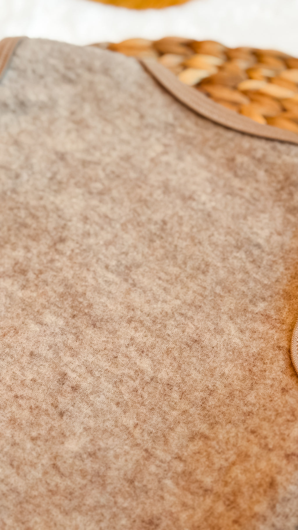 Vest i merinoull - beige