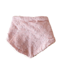 Rosa dobbeltsidig hals i musselin og teddy - one size